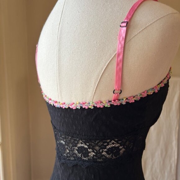 Vintage Betsey Johnson New York Mesh Swiss Dot Dress - Picture 9 of 9